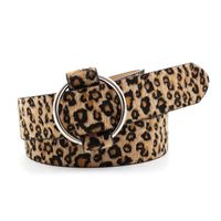 Classic Style Zebra Snakeskin Leopard Pu Leather Alloy Women's Leather Belts sku image 3