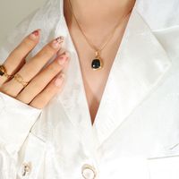 Collar De Perlas De Imitación Blanco Y Negro sku image 2