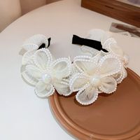 Fashion Solid Color Cloth Pearl Hair Band 1 Piece sku image 36