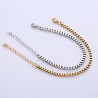 Fashion Solid Color Stainless Steel Chain Bracelets 1 Piece main image 3