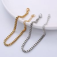 Fashion Solid Color Stainless Steel Chain Bracelets 1 Piece main image 4