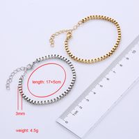 Fashion Solid Color Stainless Steel Chain Bracelets 1 Piece main image 2