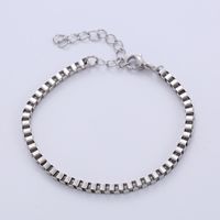 Fashion Solid Color Stainless Steel Chain Bracelets 1 Piece main image 6