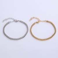 Fashion Solid Color Stainless Steel Chain Bracelets 1 Piece main image 1
