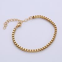 Fashion Solid Color Stainless Steel Chain Bracelets 1 Piece sku image 2