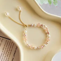 Fashion Round Pearl Beaded Bracelets 1 Piece sku image 2