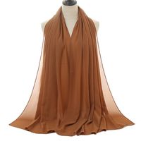 Women's Fashion Solid Color Chiffon Winter Scarves main image 5