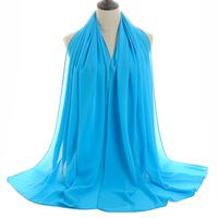 Women's Fashion Solid Color Chiffon Winter Scarves main image 4