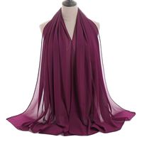 Women's Fashion Solid Color Chiffon Winter Scarves sku image 4