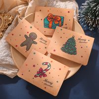 Christmas Retro Creative Ing Blessings Folding Cartoon Greeting Cards Set Of 9 main image 1