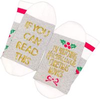 Unisex Fashion Christmas Tree Letter Star Cotton Printing Crew Socks main image 4