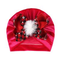 Children Unisex Fashion Bow Knot Snowflake Baby Hat sku image 4