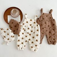 Cute Plaid Bear Cotton Baby Rompers main image 1