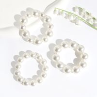 Sweet Solid Color Imitation Pearl Hair Tie 1 Piece main image 5