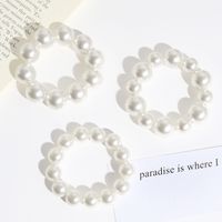 Sweet Solid Color Imitation Pearl Hair Tie 1 Piece main image 2