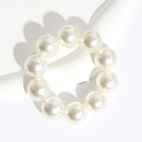 Sweet Solid Color Imitation Pearl Hair Tie 1 Piece sku image 2