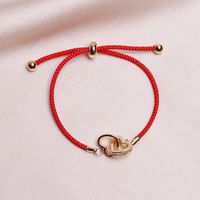 Fashion Animal Alloy Rope Inlay Artificial Gemstones Women's Bracelets 1 Piece sku image 27