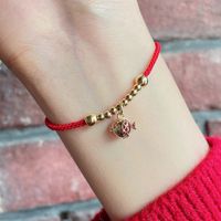 Fashion Animal Alloy Rope Inlay Artificial Gemstones Women's Bracelets 1 Piece sku image 10