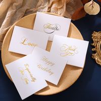 Simple Bronzing Thank You Holiday Creative Greeting Card With Envelope main image 1