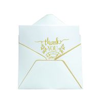 Simple Bronzing Thank You Holiday Creative Greeting Card With Envelope main image 4