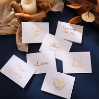 Simple Bronzing Thank You Holiday Creative Greeting Card With Envelope main image 5