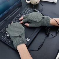 Fashion Solid Color Knit Gloves main image 6