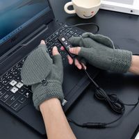 Fashion Solid Color Knit Gloves main image 4