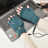 Fashion Solid Color Knit Gloves main image 1