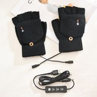 Fashion Solid Color Knit Gloves main image 2