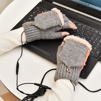 Fashion Solid Color Knit Gloves main image 6