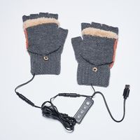 Fashion Solid Color Knit Gloves main image 3