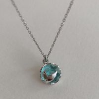 Fashion Mermaid Fish Tail Alloy Plating Artificial Gemstones Women's Pendant Necklace 1 Piece main image 5