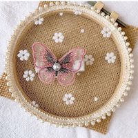 New Embroidery Three-dimensional Bow Hairpin Super Fairy Pearl Mesh Hairpin Bangs Clip Decorative Clip Girl Hair Accessories sku image 5