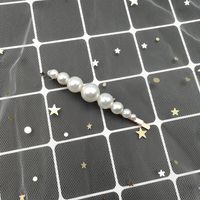 Retro French Hairpin Romantic Pearl Duckbill Clip Pearl Girl Side Clip Headdress Wholesale Nihaojewelry sku image 1