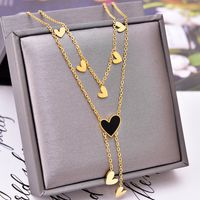 Fashion Geometric Titanium Steel Plating Shell Necklace sku image 2