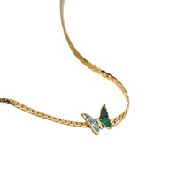 Retro Butterfly Titanium Steel Plating Anklet Necklace 1 Piece main image 4