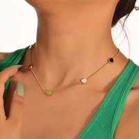 Fashion Heart Shape Alloy Plating Women's Pendant Necklace 1 Piece sku image 1