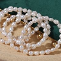 Simple Style Solid Color Pearl Beaded Bracelets 1 Piece main image 1