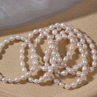 Simple Style Solid Color Pearl Beaded Bracelets 1 Piece main image 5