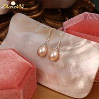 Elegant Geometric Pearl Sterling Silver Drop Earrings 1 Pair main image 2