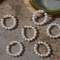Einfacher Stil Einfarbig Perle Perlen Ringe 1 Stück main image 2