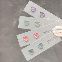 Sweet Heart Shape Synthetic Resin Women's Ear Studs 1 Pair main image 1