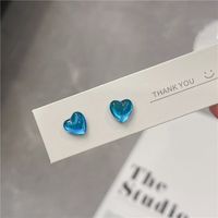 Sweet Heart Shape Synthetic Resin Women's Ear Studs 1 Pair sku image 3