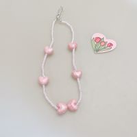 Cute Heart Shape Beaded Beaded Artificial Pearls Women's Necklace main image 5