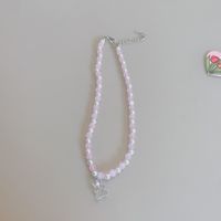Cute Heart Shape Beaded Beaded Artificial Pearls Women's Necklace main image 4