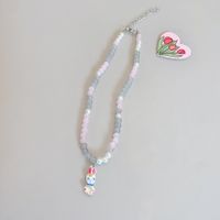 Cute Heart Shape Beaded Beaded Artificial Pearls Women's Necklace sku image 2