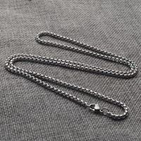 Retro Geometric Stainless Steel Inlay Artificial Gemstones Pendant Necklace 1 Piece sku image 2