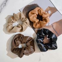 Fashion Solid Color Pu Leather Hair Tie main image 2