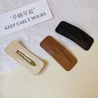 Fashion Solid Color Pu Leather Hair Clip main image 3