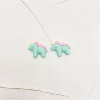 Simple Style Animal Heart Shape Plastic Epoxy Women's Ear Studs 1 Pair sku image 5